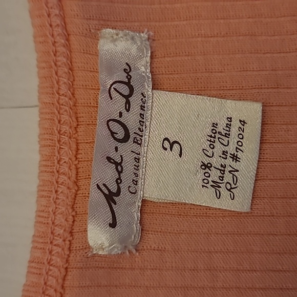 Mod o Doc Sherbert Beaded Neckline Ribbed Tank Top - Picture 4 of 10